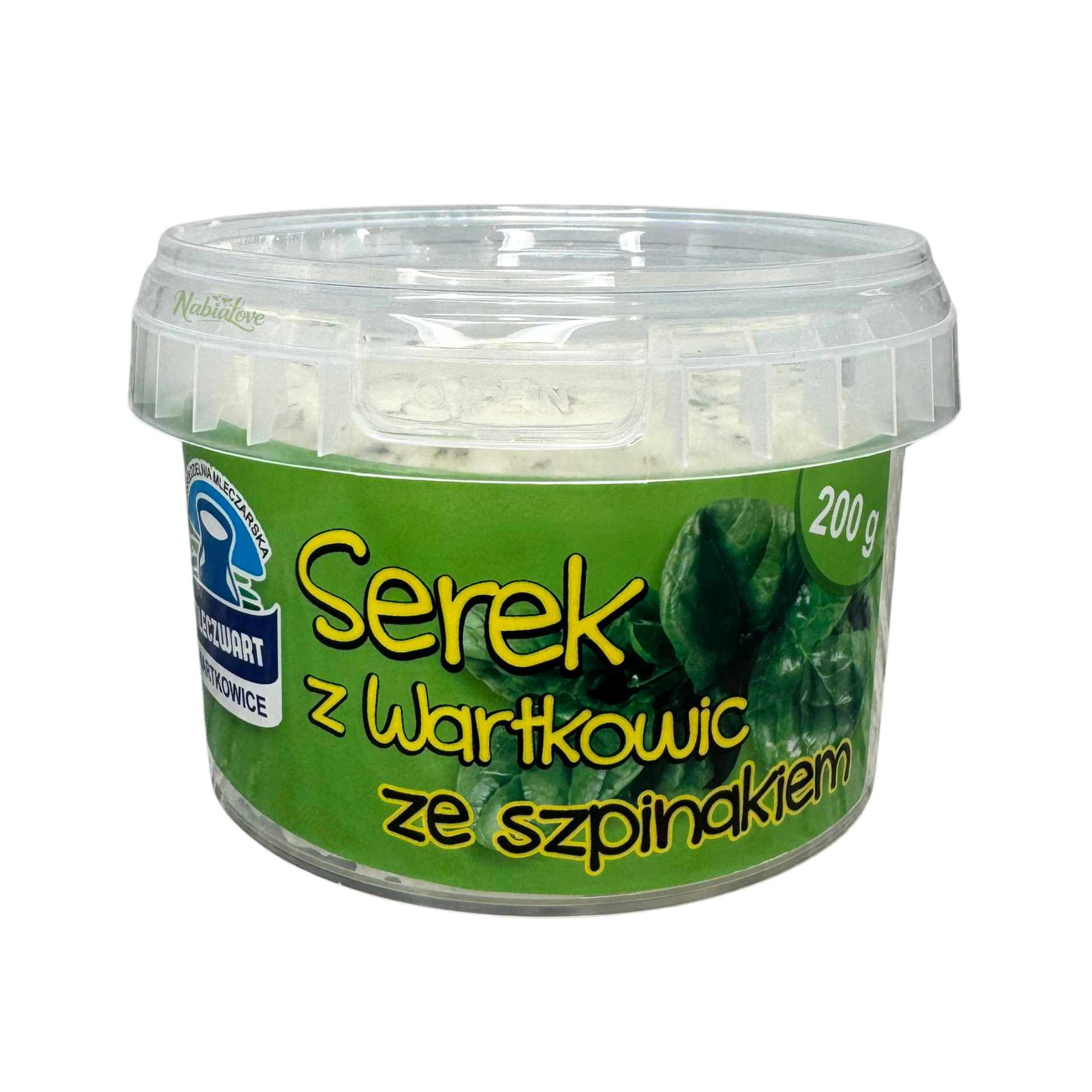 Serek ze szpinakiem z Wartkowic 200g 1 Serek ze szpinakiem z Wartkowic 200g